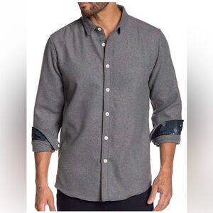 Sovereign Code Men's Mercury Long-Sleeve Heather Grey Button-Down Shirt Small